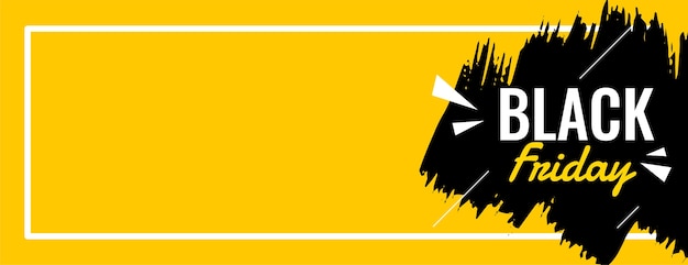 Bandiera gialla di vendita venerdì nero con lo spazio del testo
