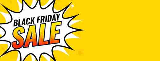 Free vector black friday sale yellow poster with text space