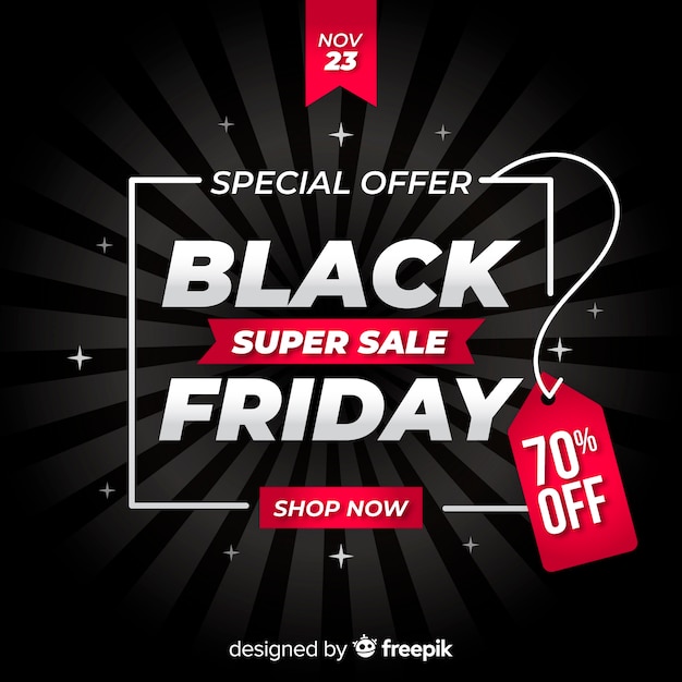 Free vector black friday sales background template