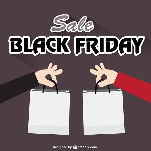 Black Friday sales background with shopping bags