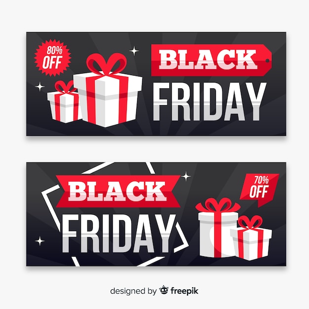 Free vector black friday sales banner templates