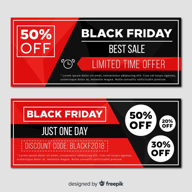 Black friday sales banner templates