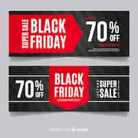 Free vector black friday sales banner templates