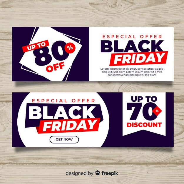 Black friday sales banner templates