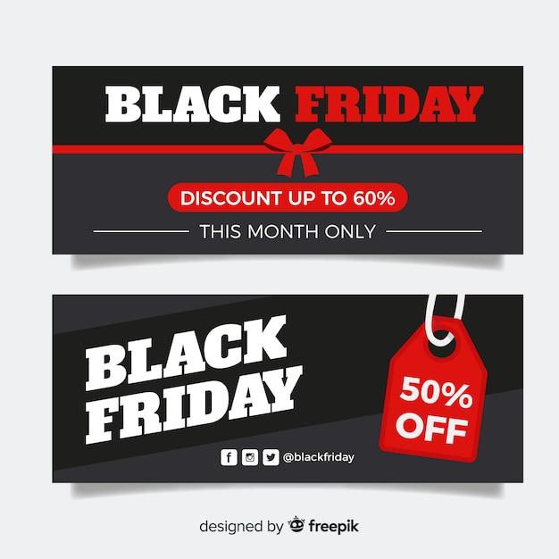 Black friday sales banner templates