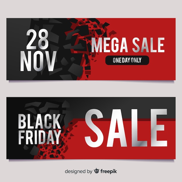 Black friday sales banner templates
