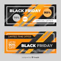 Free vector black friday sales banner templates