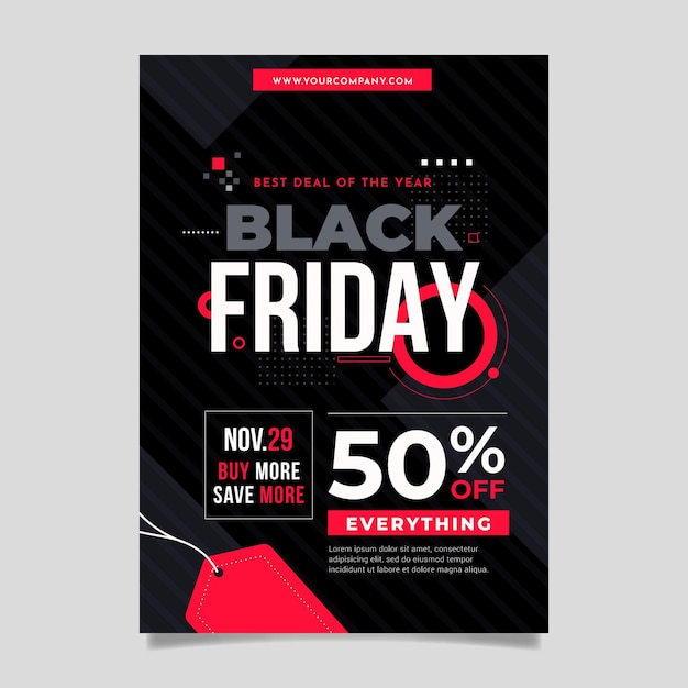 Black friday sales flyer template