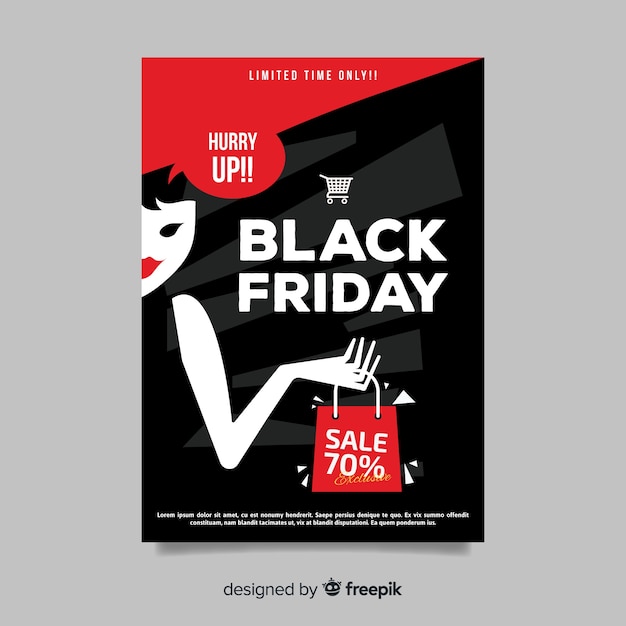 Free vector black friday sales poster template