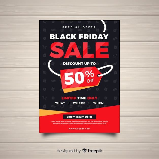 Free vector black friday sales poster template