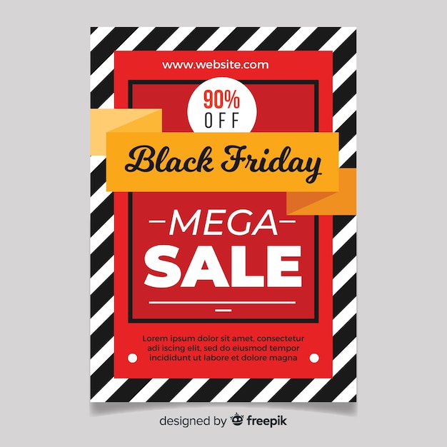 Free vector black friday sales poster template