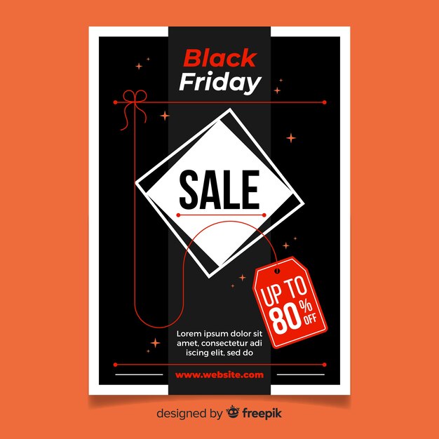 Black friday sales poster template
