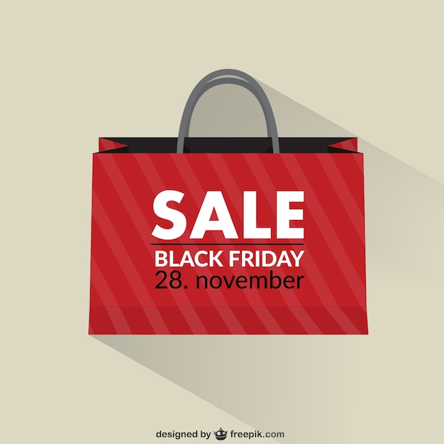 Black friday sales shopping bag