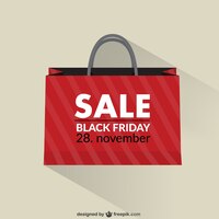 Free vector black friday sales shopping bag