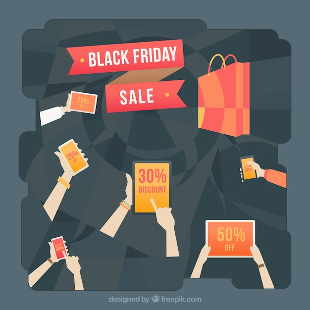 Black friday shopping background 