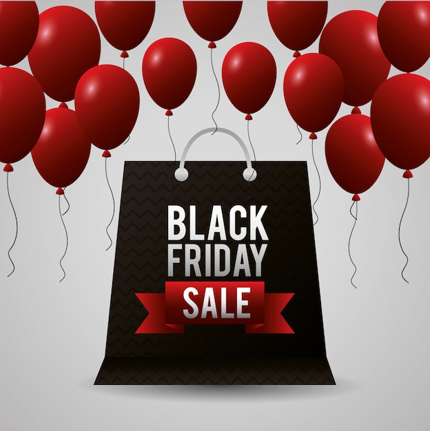 Free vector black friday shopping sales background