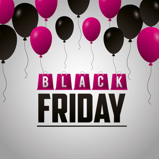 Free vector black friday shopping sales background