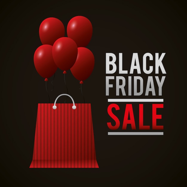 Free vector black friday shopping sales