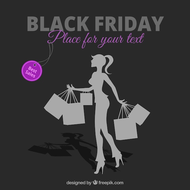 Black Friday shopping vector