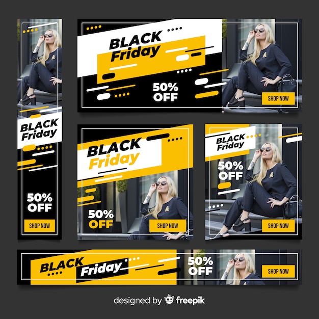 Free vector black friday simple banner