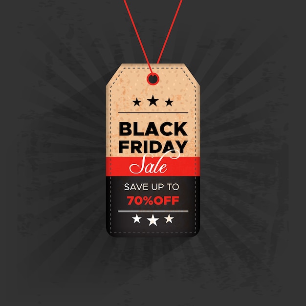 Black friday tag with offer