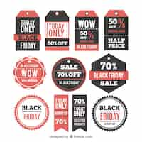 Free vector black friday tags set