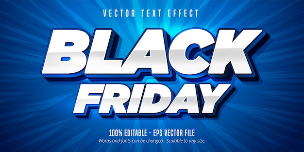 Black friday text, editable text effect