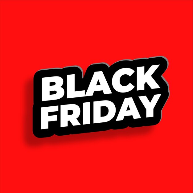 Black friday text effect in 3d style background