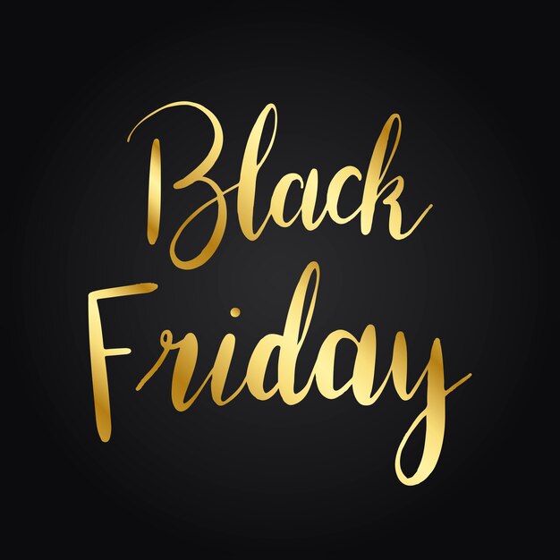 Black Friday typography style vector