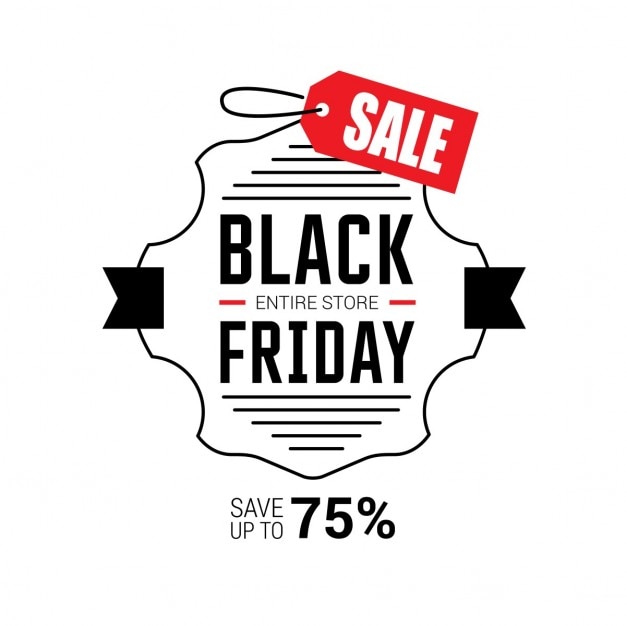 Free Vector black friday, white background