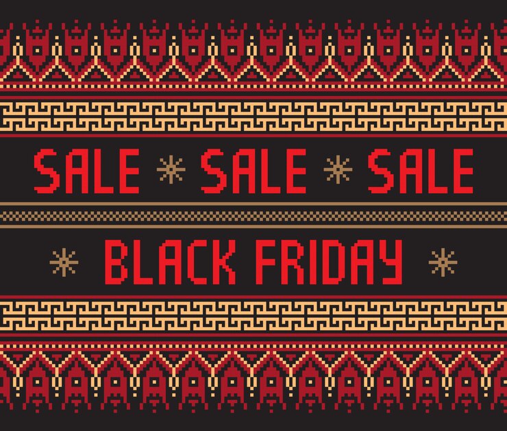 Free Vector black friday  with ethnic ornament . 