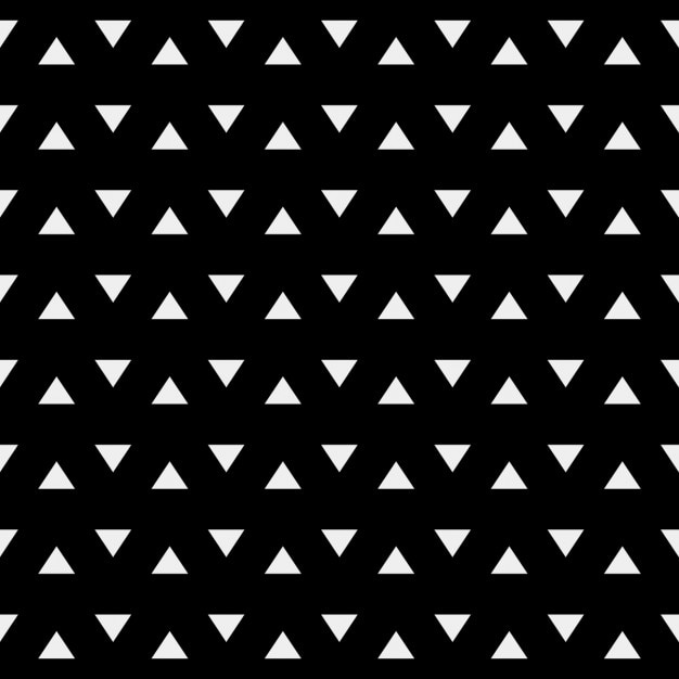 Black geometrical pattern with white triangles