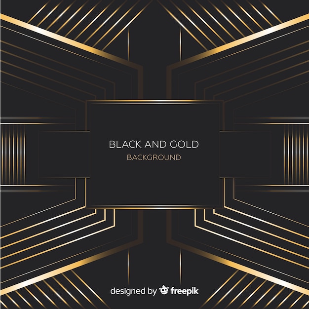 Free vector black and gold background