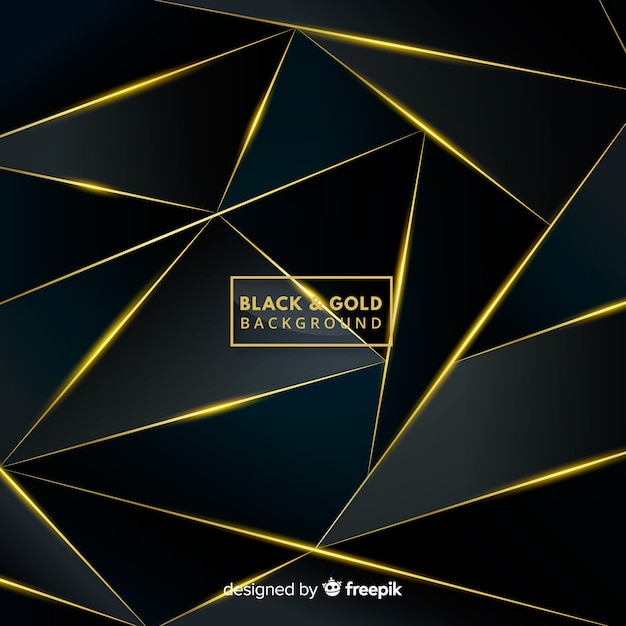 Free vector black and gold background