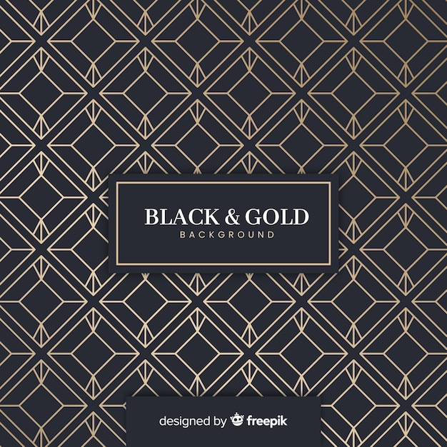 Free vector black and gold background