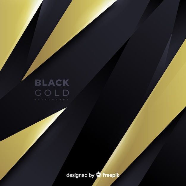 Free vector black and gold background