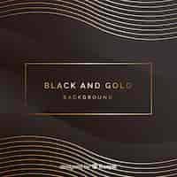 Free vector black and gold background