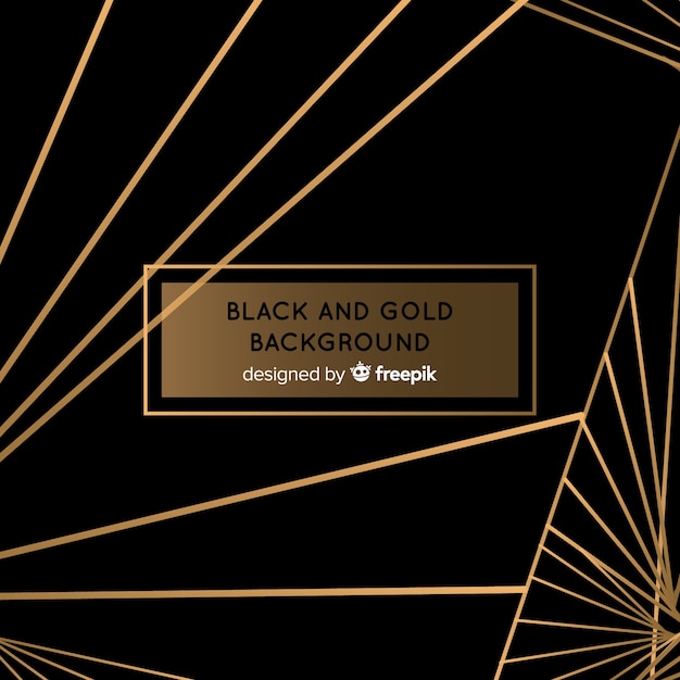 Free vector black and gold background