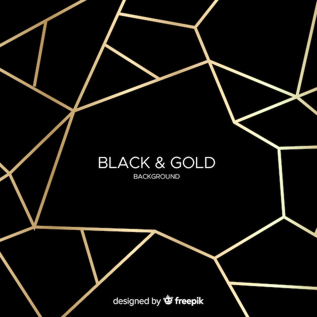 Free vector black and gold background