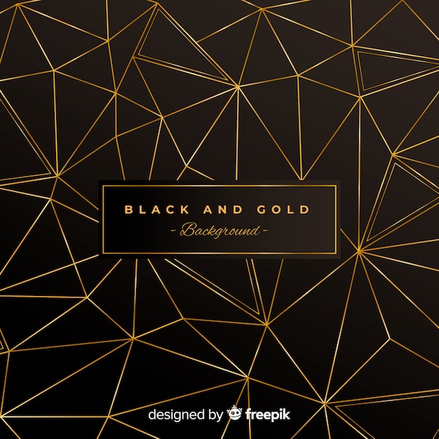 Free vector black and gold background