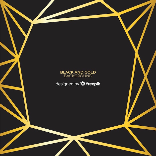 Free vector black and gold background