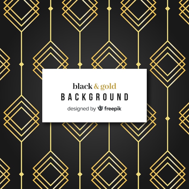 Free vector black and gold background