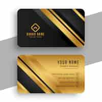 Free vector black and gold business card template