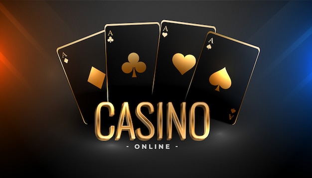 Vettore gratuito sfondo di carte da gioco casinò nero e oro