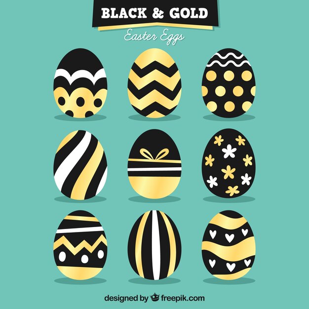 블랙 & 골드 부활절 달걀 컬렉션