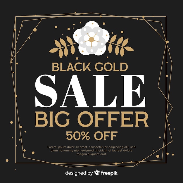 Black and gold sale background