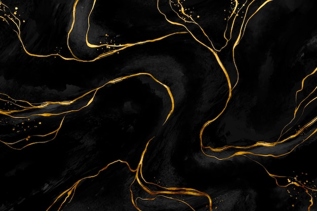 Black and golden marble background