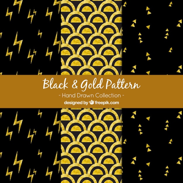 黒と金色のパターン