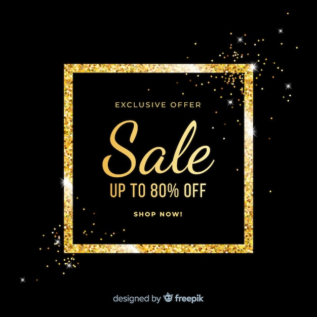 Black and golden sale background