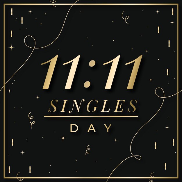 Black and golden singles day event